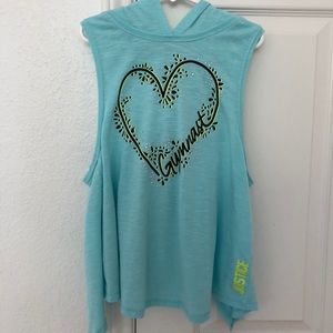 Girl’s “Gymnast” Hooded Tank Top w/ Open Back